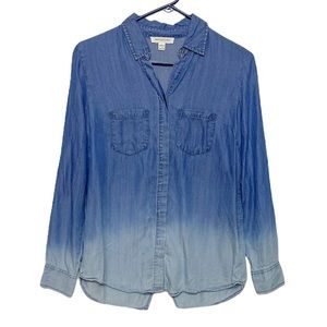 Beach Lunch Lounge Ombre Chambray button up Shirt